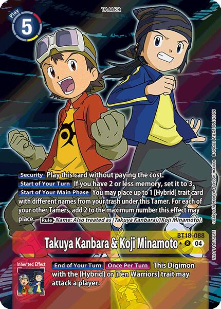 Takuya Kanbara & Koji Minamoto [BT18-088] (Release Special Booster 2.0: Box Promotion Pack) [Release Special Booster 2.0] 