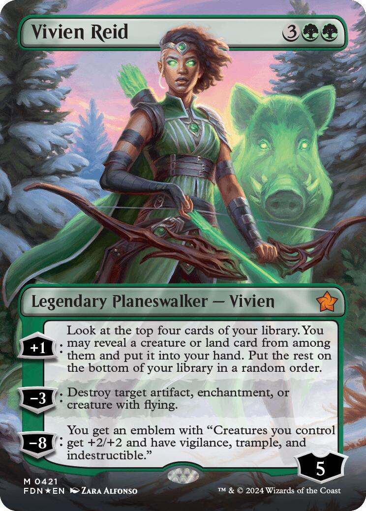 Vivien Reid (Borderless) (Mana Foil) [Foundations] 