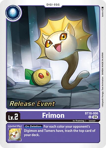 Frimon [BT18-006] [Release Special Booster 2.0 Pre-Release Cards]