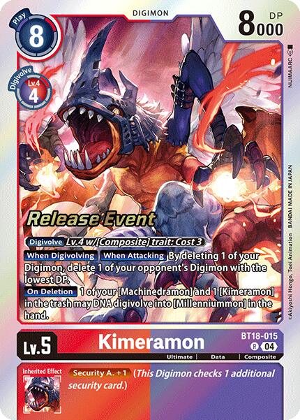 Kimeramon [BT18-015] [Release Special Booster 2.0 Pre-Release Cards] 