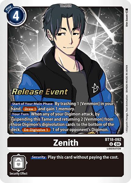 Zenith [BT18-092] [Release Special Booster 2.0 Pre-Release Cards]