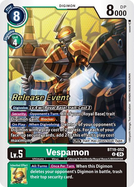 Vespamon [BT19-052] [Release Special Booster 2.0 Pre-Release Cards]