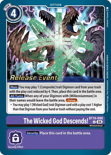 The Wicked God Descends! [BT19-099] [Release Special Booster 2.0 Pre-Release Cards]