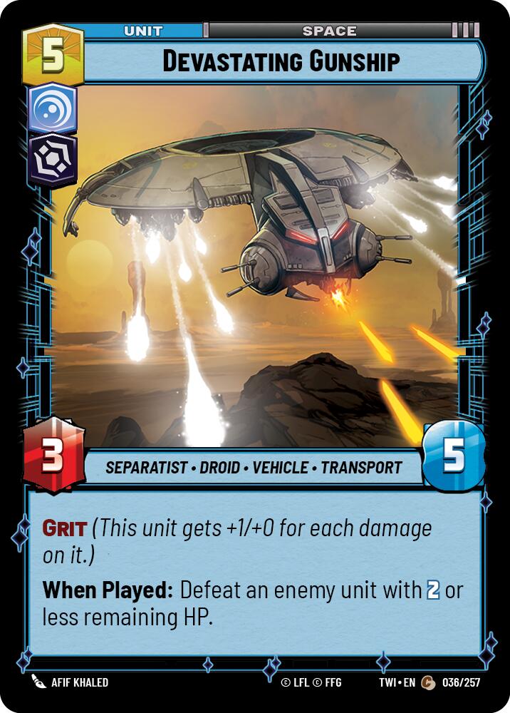 Devastating Gunship (036/257) [Twilight of the Republic] 