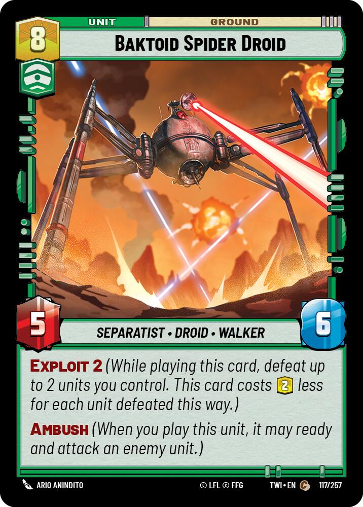 Baktoid Spider Droid (117/257) [Twilight of the Republic] 