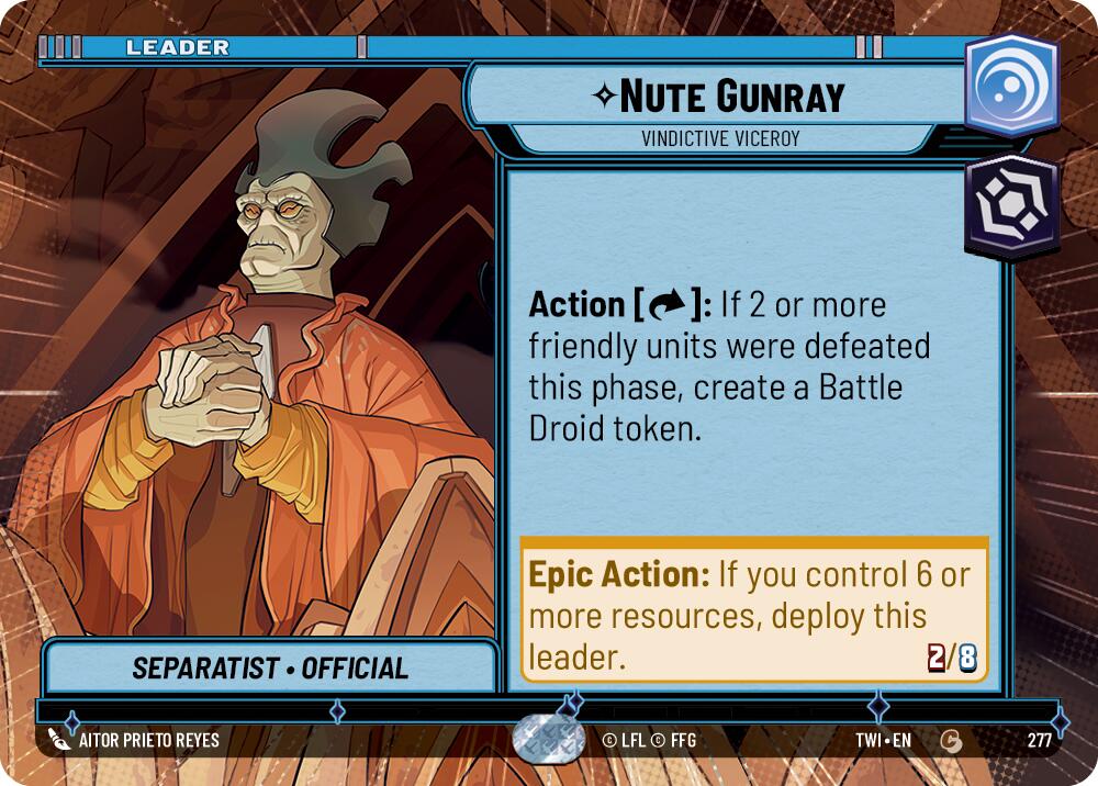 Nute Gunray - Vindictive Viceroy (Hyperspace) (277) [Twilight of the Republic] 