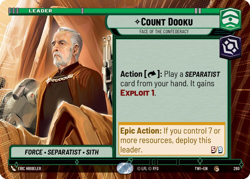 Count Dooku - Face of the Confederacy (Hyperspace) (280) [Twilight of the Republic] 