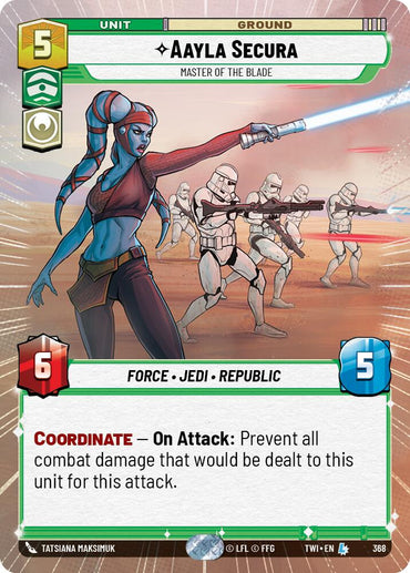 Aayla Secura - Master of the Blade (368) (Hyperspace) (368) [Twilight of the Republic]