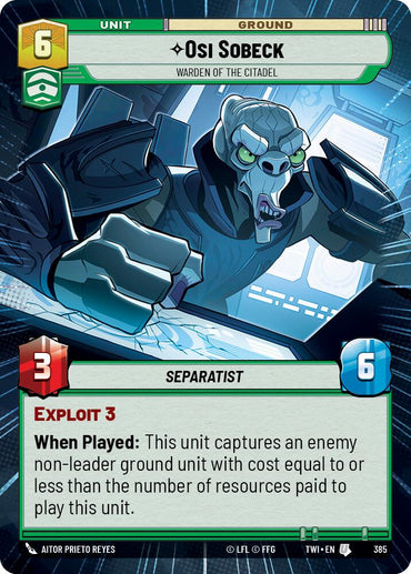 Osi Sobeck - Warden of the Citadel (Hyperspace) (385) [Twilight of the Republic] 