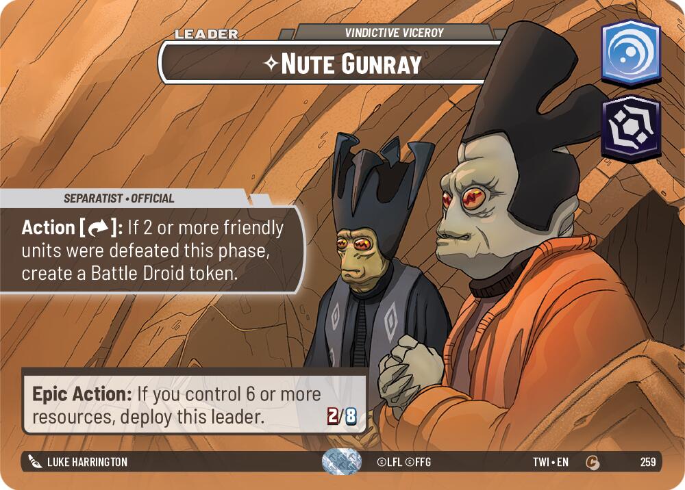 Nute Gunray - Vindictive Viceroy (Showcase) (259) [Twilight of the Republic] 