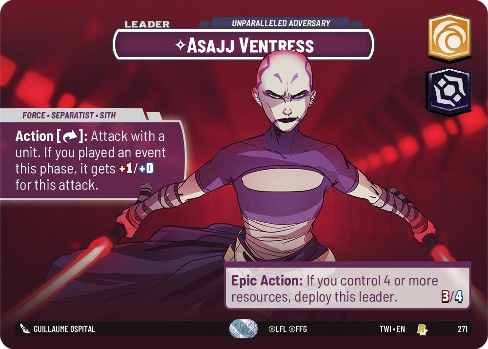 Asajj Ventress - Unparalleled Adversary (Showcase) (271) [Twilight of the Republic] 