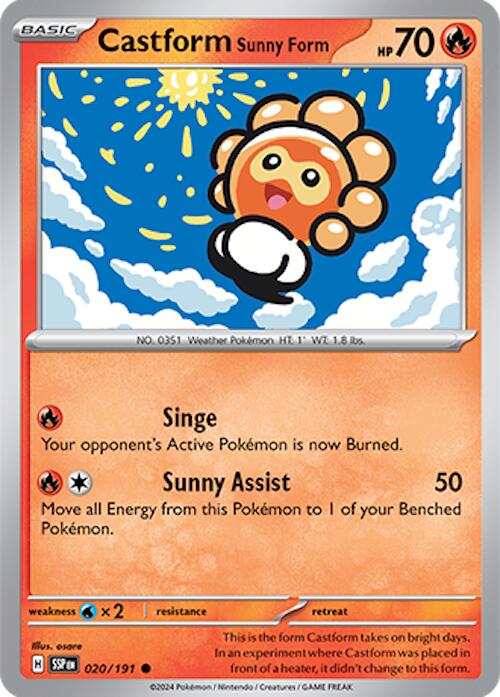 Castform Sunny Form (020/191) [Scarlet &amp; Violet: Surging Sparks] 