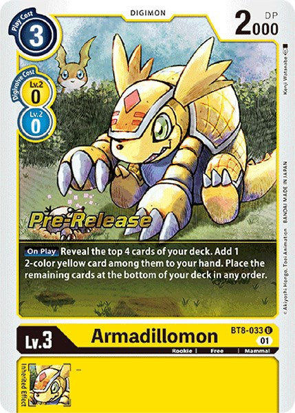 Armadillomon [BT8-033] [New Awakening Pre-Release Cards] 