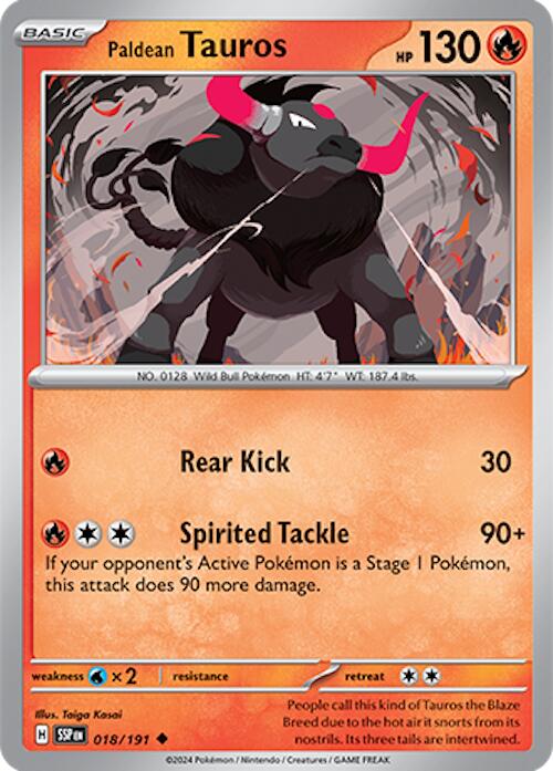 Paldean Tauros (018/191) [Scarlet & Violet: Surging Sparks] 