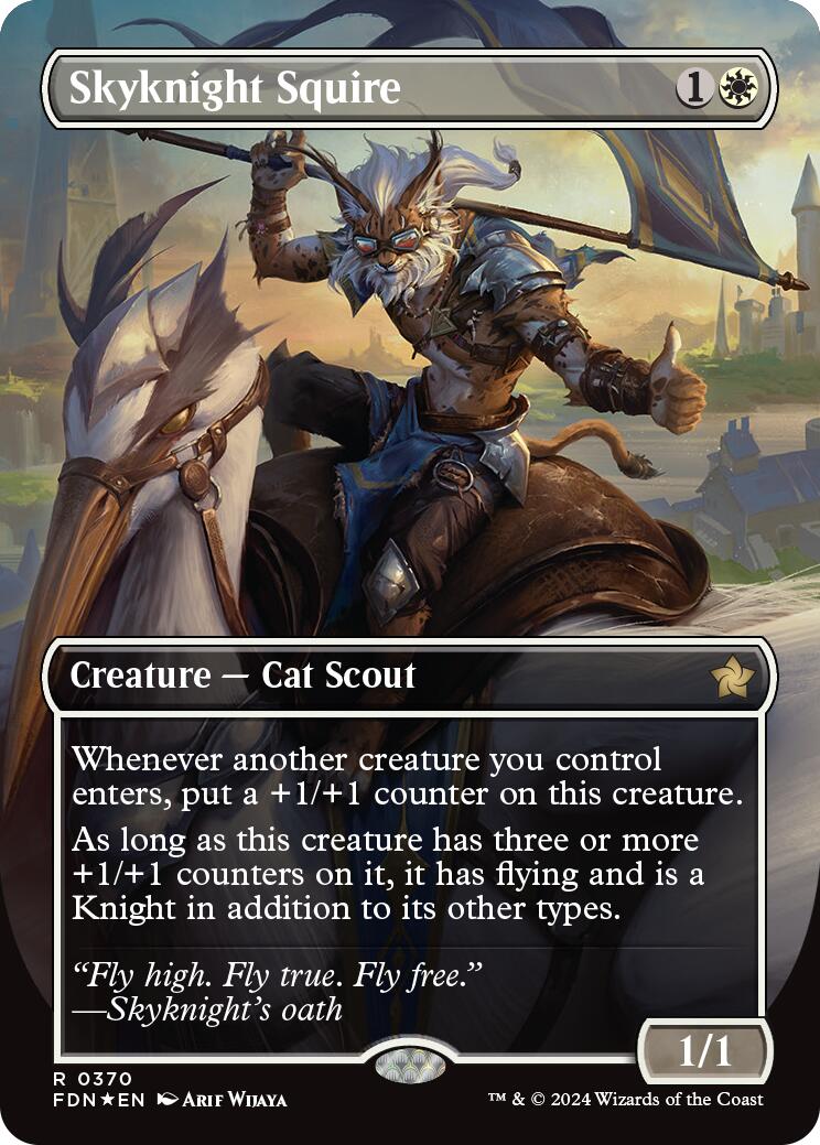 Skyknight Squire (Borderless) (Mana Foil) [Foundations] 