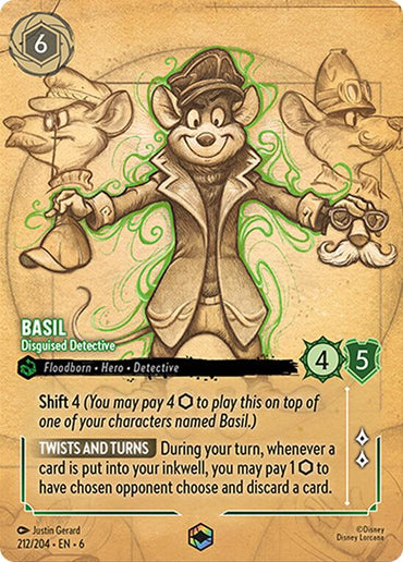 Basil - Disguised Detective (Enchanted) (212/204) [Azurite Sea] 