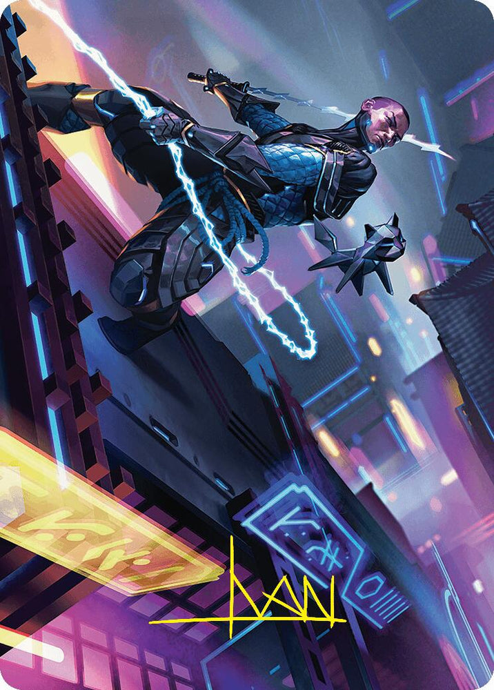 Kaito, Cunning Infiltrator Art Card (51/54) (Gold-Stamped Signature) [Foundations Art Series] 