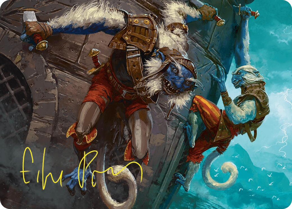 Goblin Boarders Art Card (11/54) (Gold-Stamped Signature) [Foundations Art Series] 