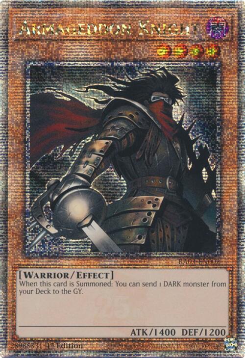 Armageddon Knight (Quarter Century Secret Rare) [RA03-EN002] Quarter Century Secret Rare 