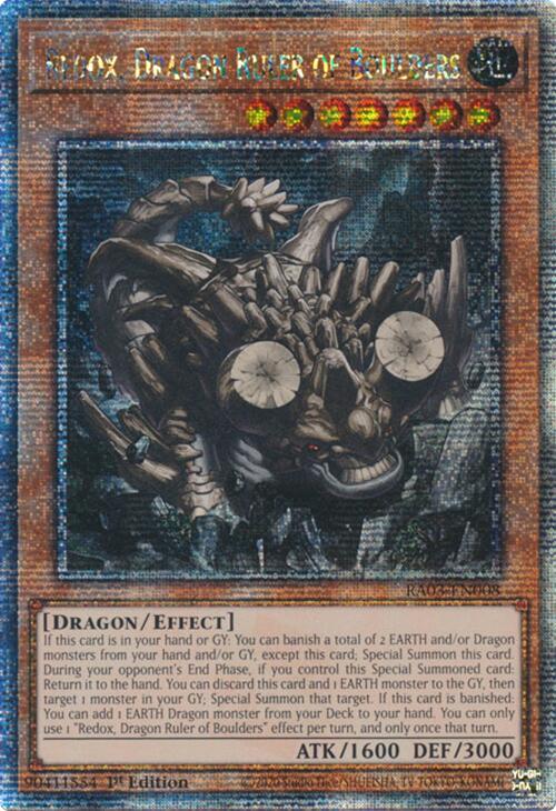 Redox, Dragon Ruler of Boulders (Quarter Century Secret Rare) [RA03-EN008] Quarter Century Secret Rare 