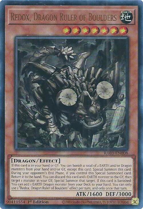 Redox, Dragon Ruler of Boulders (UR) [RA03-EN008] Ultra Rare 