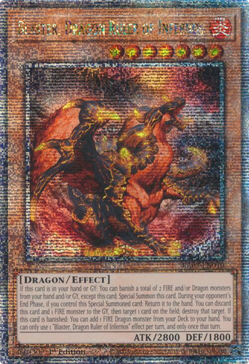 Blaster, Dragon Ruler of Infernos (Quarter Century Secret Rare) [RA03-EN010] Quarter Century Secret Rare 