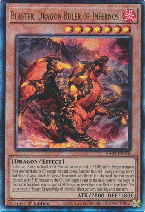 Blaster, Dragon Ruler of Infernos (UTR) [RA03-EN010] Ultimate Rare 