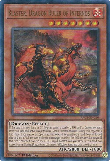 Blaster, Dragon Ruler of Infernos (UR) [RA03-EN010] Ultra Rare 