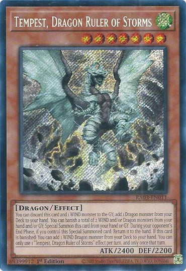 Tempest, Dragon Ruler of Storms (Secret Rare) [RA03-EN011] Secret Rare 