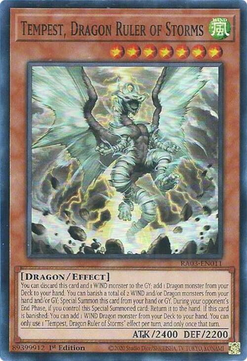 Tempest, Dragon Ruler of Storms [RA03-EN011] Super Rare 