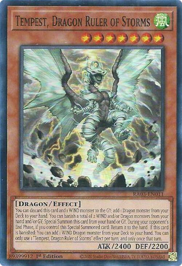 Tempest, Dragon Ruler of Storms [RA03-EN011] Super Rare 