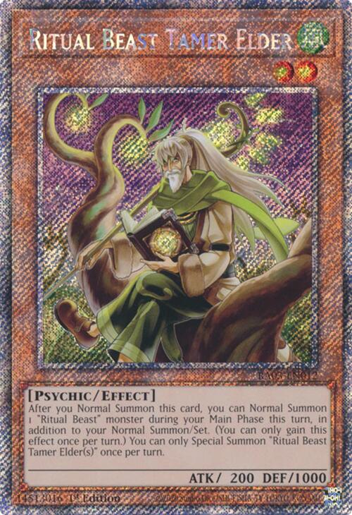 Ritual Beast Tamer Elder (Platinum Secret Rare) [RA03-EN012] Platinum Secret Rare 