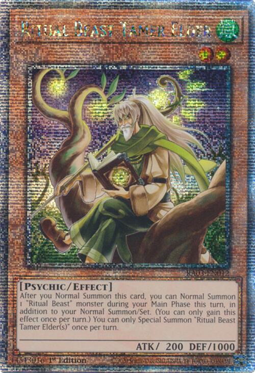 Ritual Beast Tamer Elder (Quarter Century Secret Rare) [RA03-EN012] Quarter Century Secret Rare 