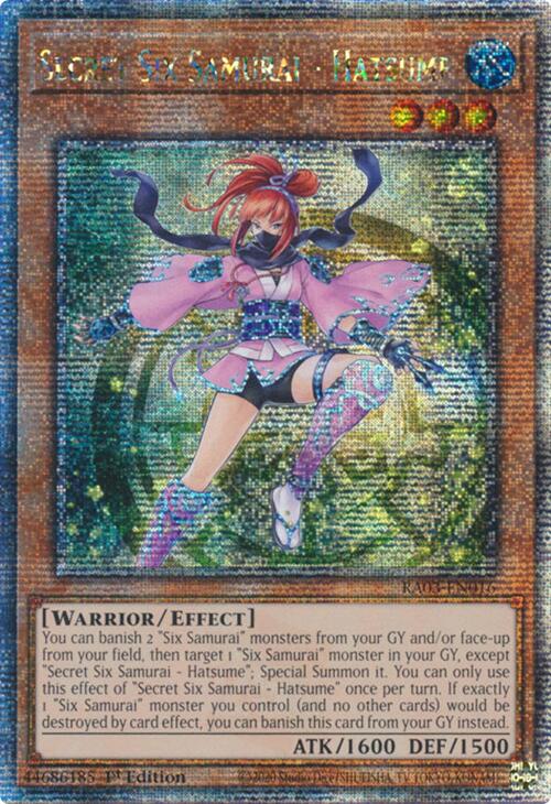 Secret Six Samurai - Hatsume (Quarter Century Secret Rare) [RA03-EN016] Quarter Century Secret Rare 