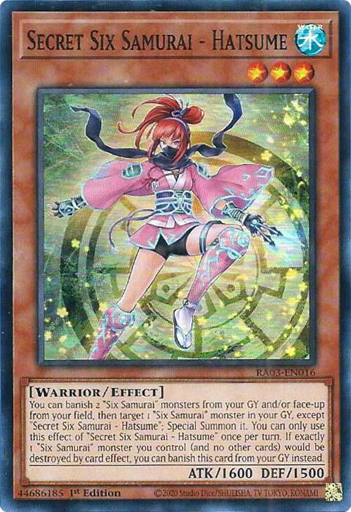 Secret Six Samurai - Hatsume [RA03-EN016] Super Rare 