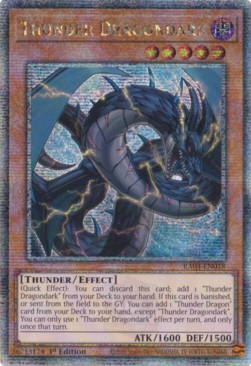 Thunder Dragondark (Quarter Century Secret Rare) [RA03-EN018] Quarter Century Secret Rare 