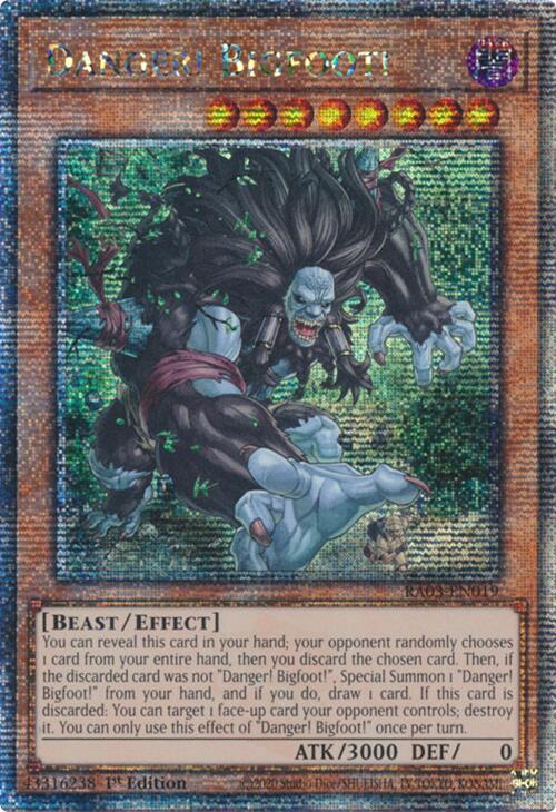 Danger! Bigfoot! (Quarter Century Secret Rare) [RA03-EN019] Quarter Century Secret Rare 