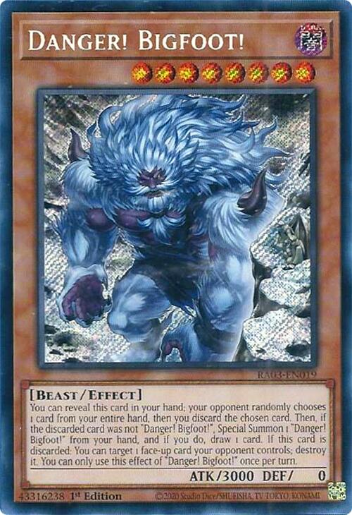 Danger! Bigfoot! (Alternate Art) (Secret Rare) [RA03-EN019] Secret Rare 