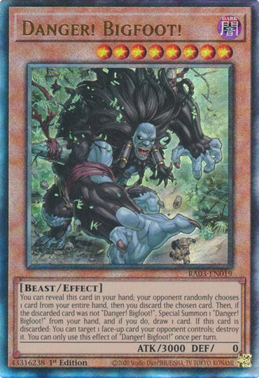 Danger! Bigfoot! (UTR) [RA03-EN019] Ultimate Rare 