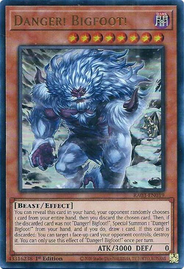 Danger! Bigfoot! (Alternate Art) (UR) [RA03-EN019] Ultra Rare 