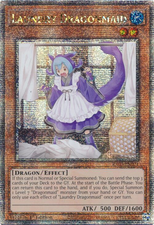 Laundry Dragonmaid (Quarter Century Secret Rare) [RA03-EN021] Quarter Century Secret Rare 