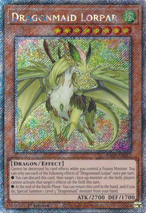 Dragonmaid Lorpar (Platinum Secret Rare) [RA03-EN022] Platinum Secret Rare 