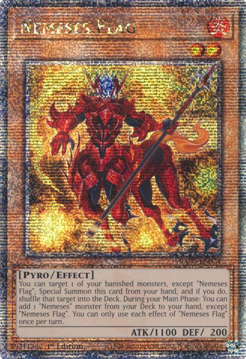 Nemeses Flag (Quarter Century Secret Rare) [RA03-EN024] Quarter Century Secret Rare 