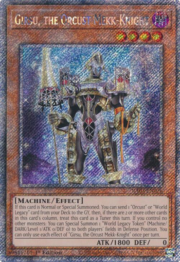 Girsu, the Orcust Mekk-Knight (Platinum Secret Rare) [RA03-EN026] Platinum Secret Rare 