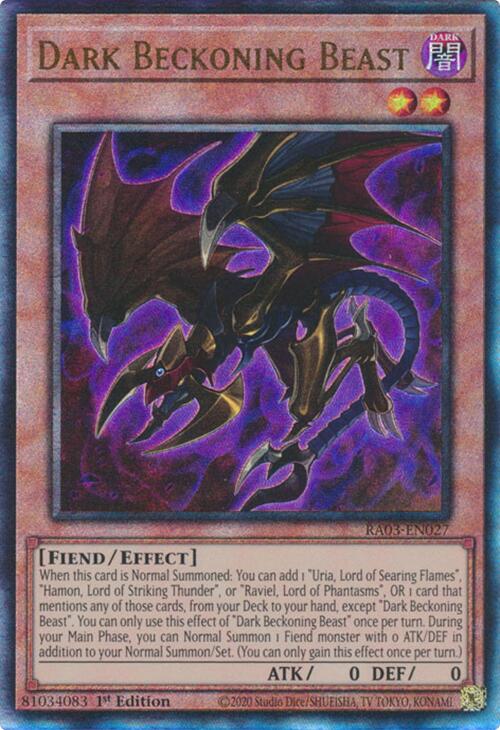 Dark Beckoning Beast (UTR) [RA03-EN027] Ultimate Rare 