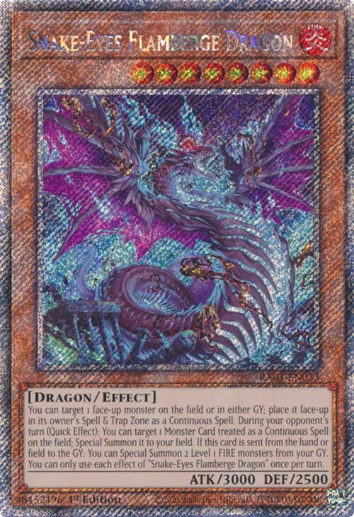Snake-Eyes Flamberge Dragon (Platinum Secret Rare) [RA03-EN033] Platinum Secret Rare 