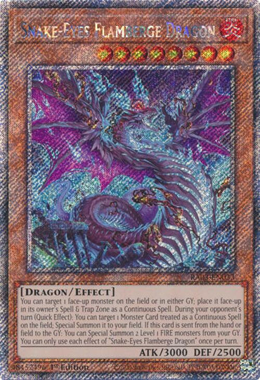 Snake-Eyes Flamberge Dragon (Platinum Secret Rare) [RA03-EN033] Platinum Secret Rare 