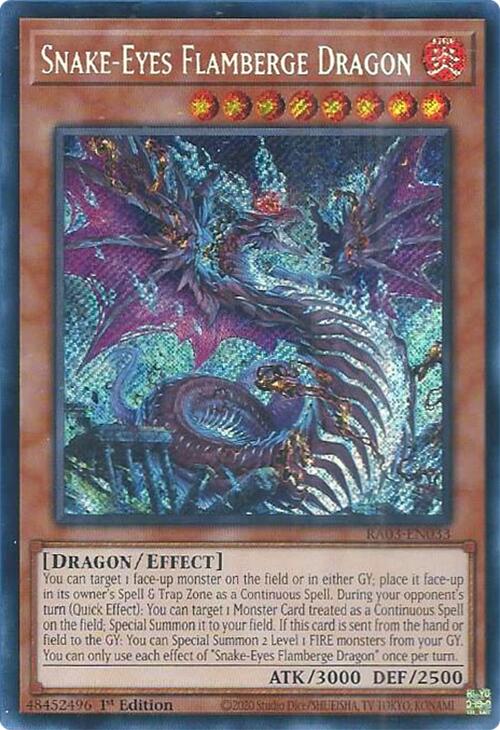 Snake-Eyes Flamberge Dragon (Secret Rare) [RA03-EN033] Secret Rare 