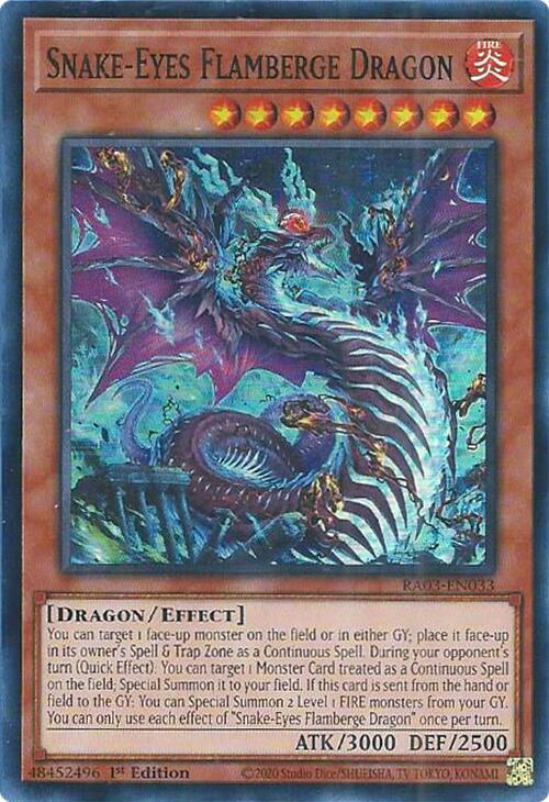 Snake-Eyes Flamberge Dragon [RA03-EN033] Super Rare 