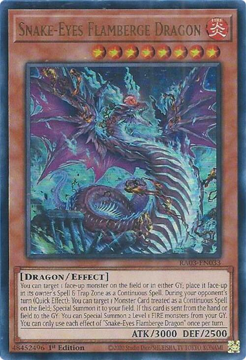 Snake-Eyes Flamberge Dragon (UR) [RA03-EN033] Ultra Rare 